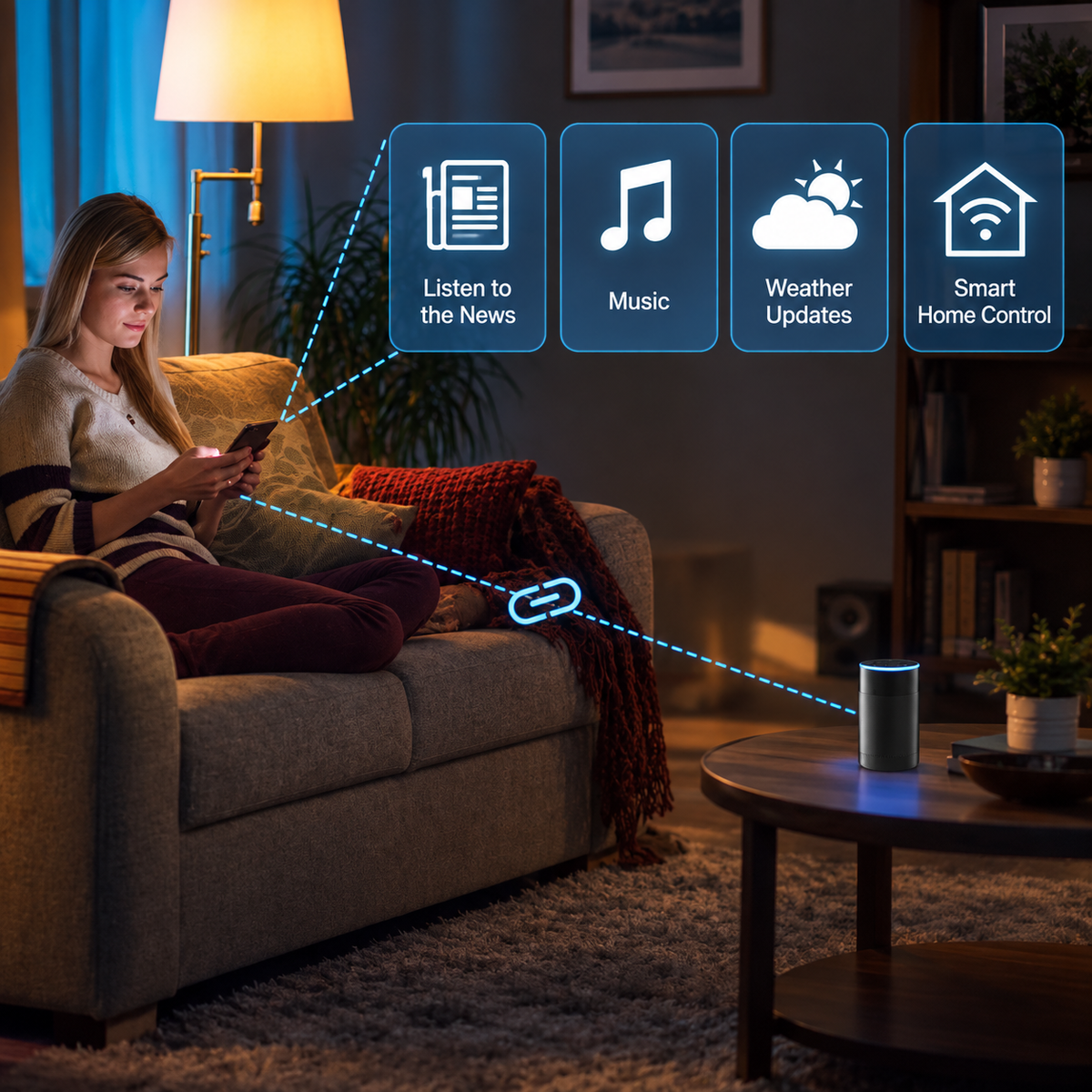 Smart Home Hub Speaker with Alexa Voice Control