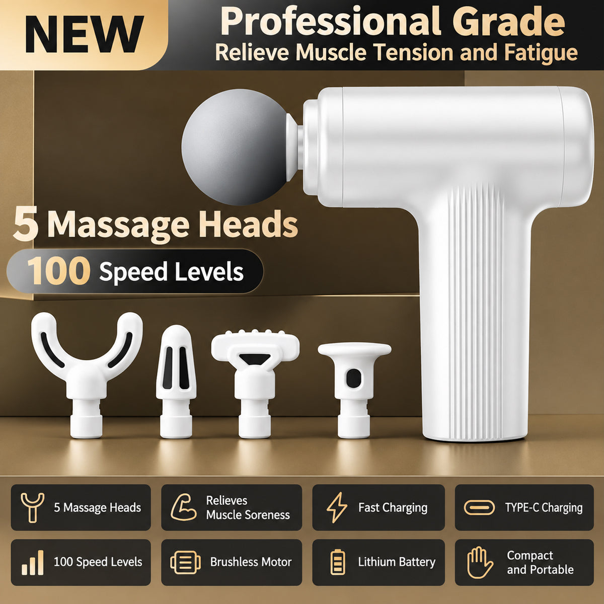 LED Display Massage Gun