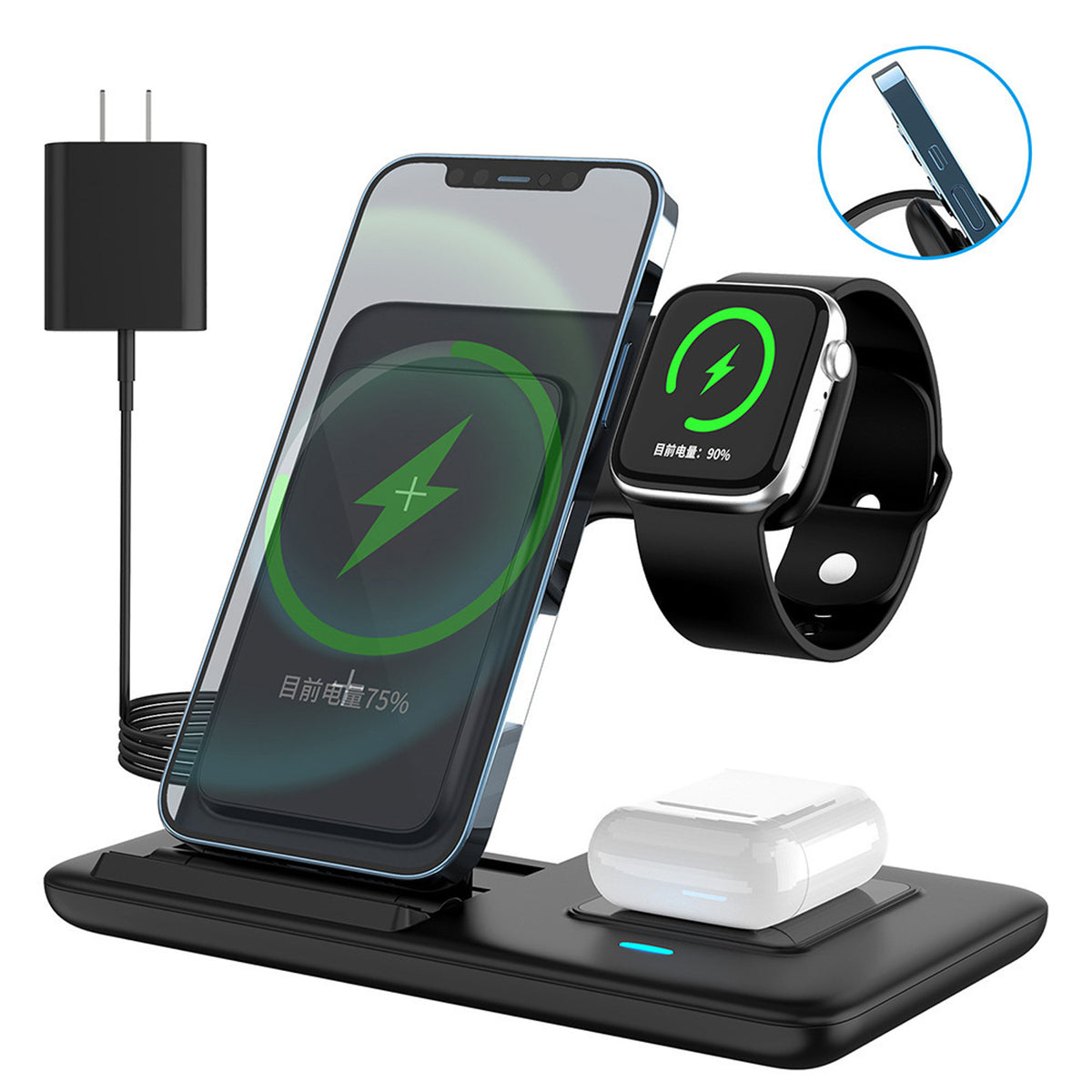 Foldable 3-in-1 Wireless Charger