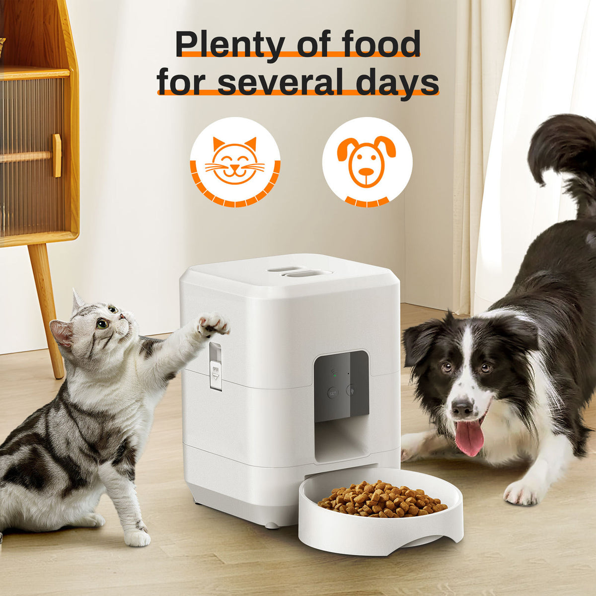 Smart Wi-Fi Pet Feeder with Scheduled and Portion-Controlled Feeding