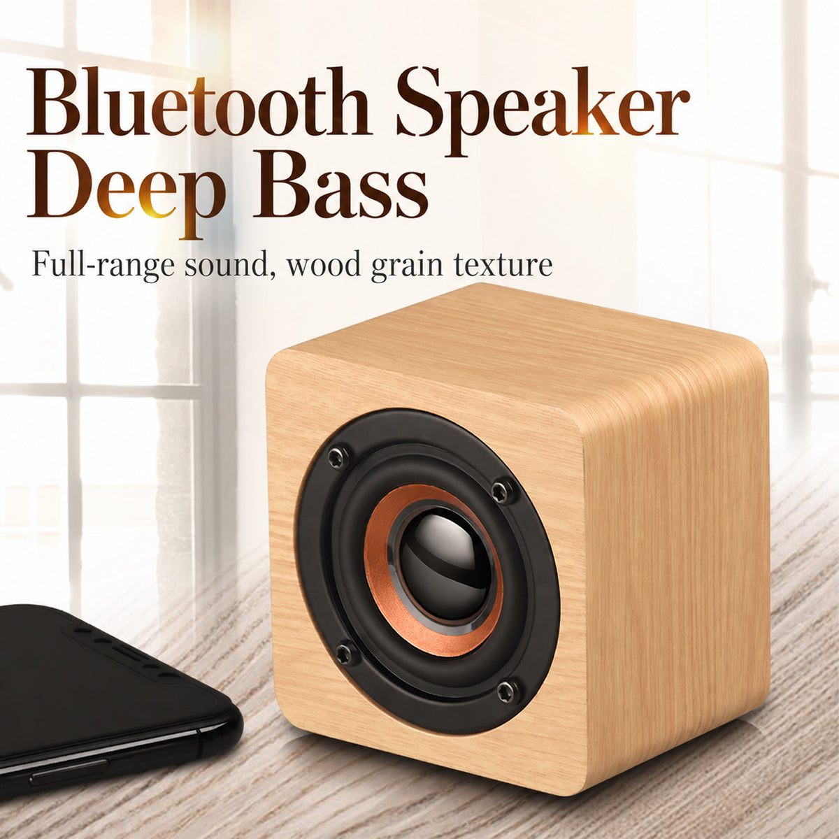 Wireless wooden Bluetooth speaker