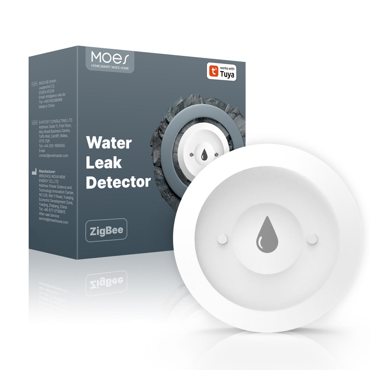ZigBee Smart Water Leak Sensor with App Alerts
