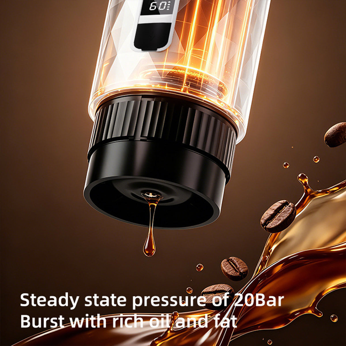 Portable capsule coffee machine