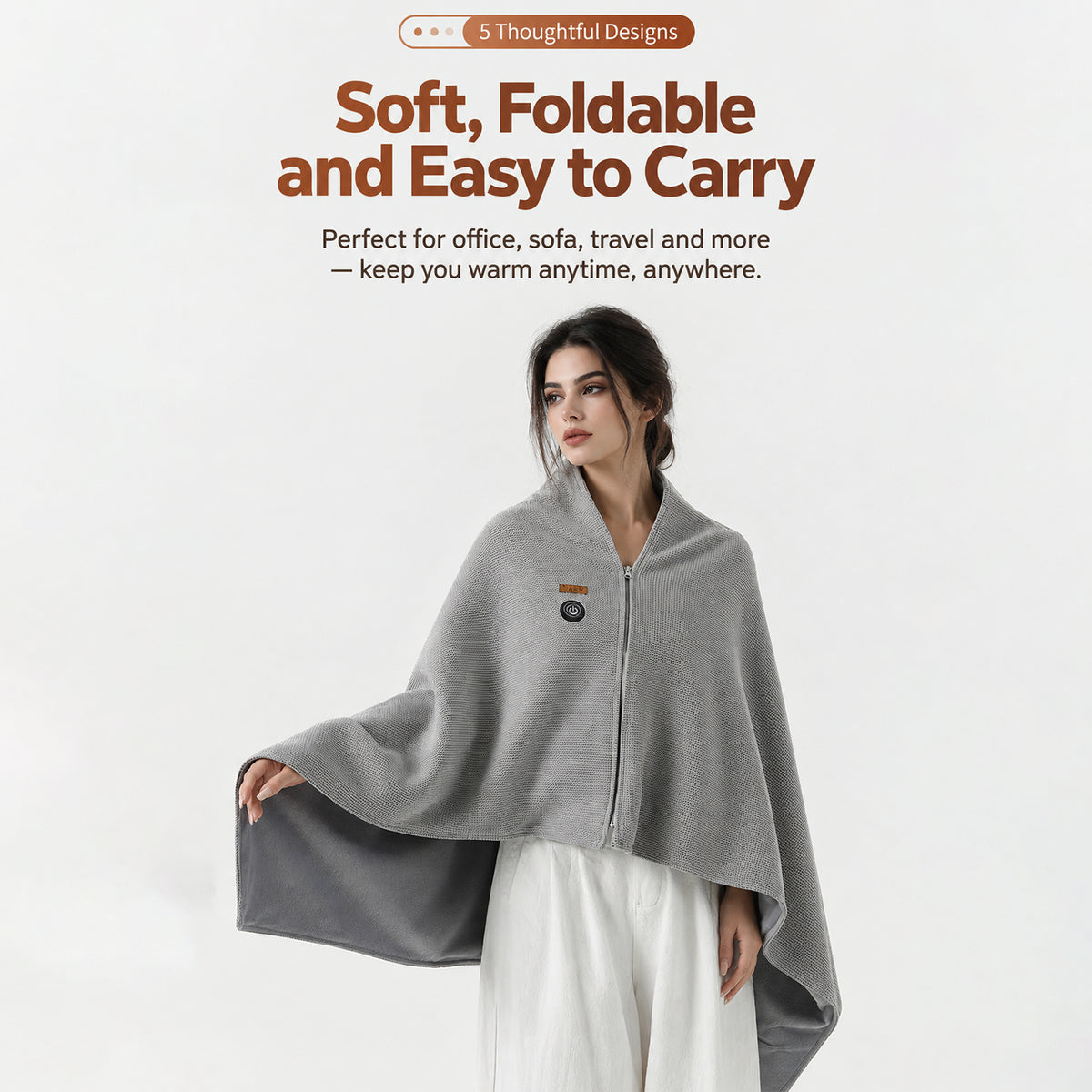 USB Wearable Heated Shawl