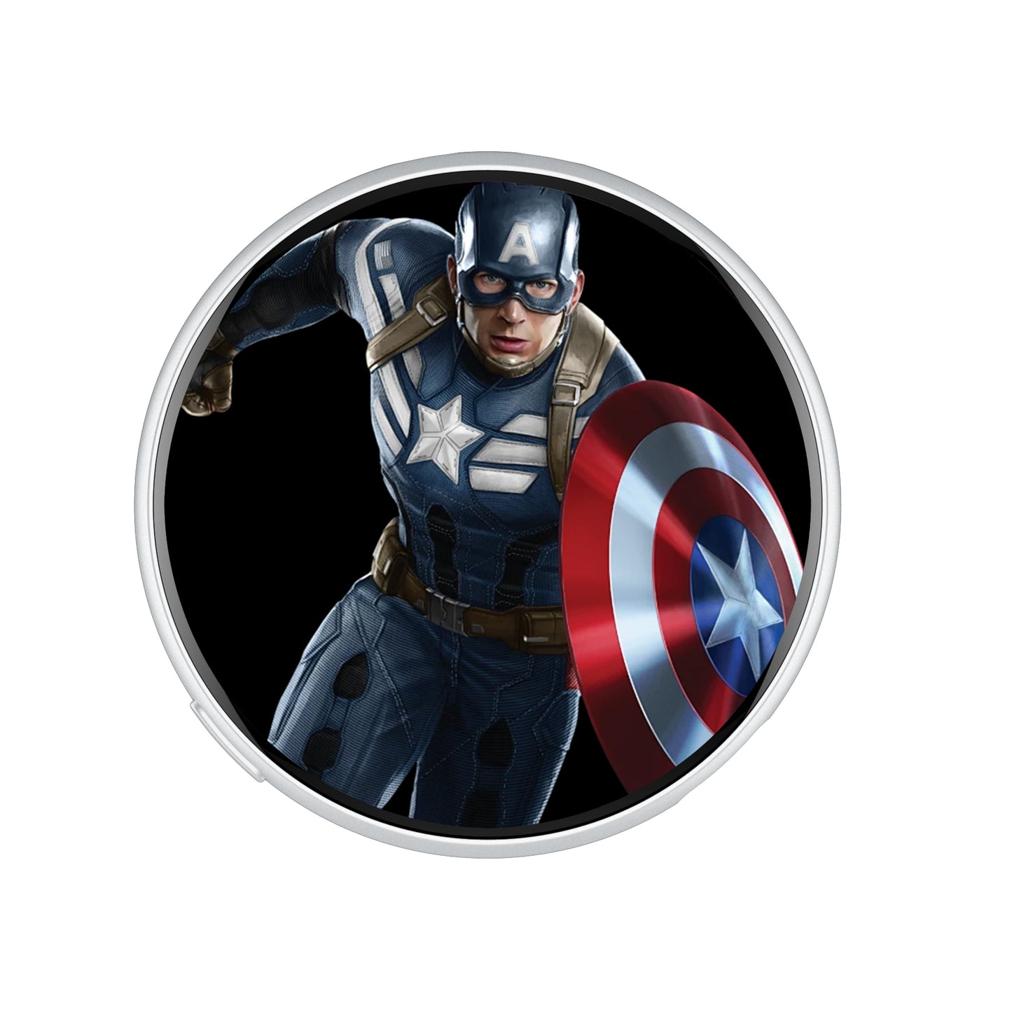 Portable Digital E‑Badge Customizable Picture Display Rechargeable Round E‑Badge for Collection & Gift