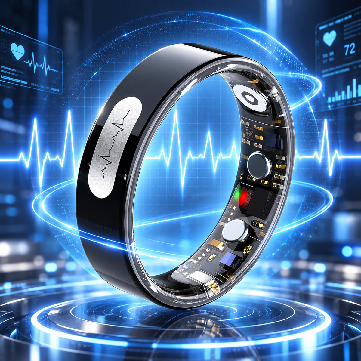 AI-powered smart ring for heart rate and blood pressure monitoring
