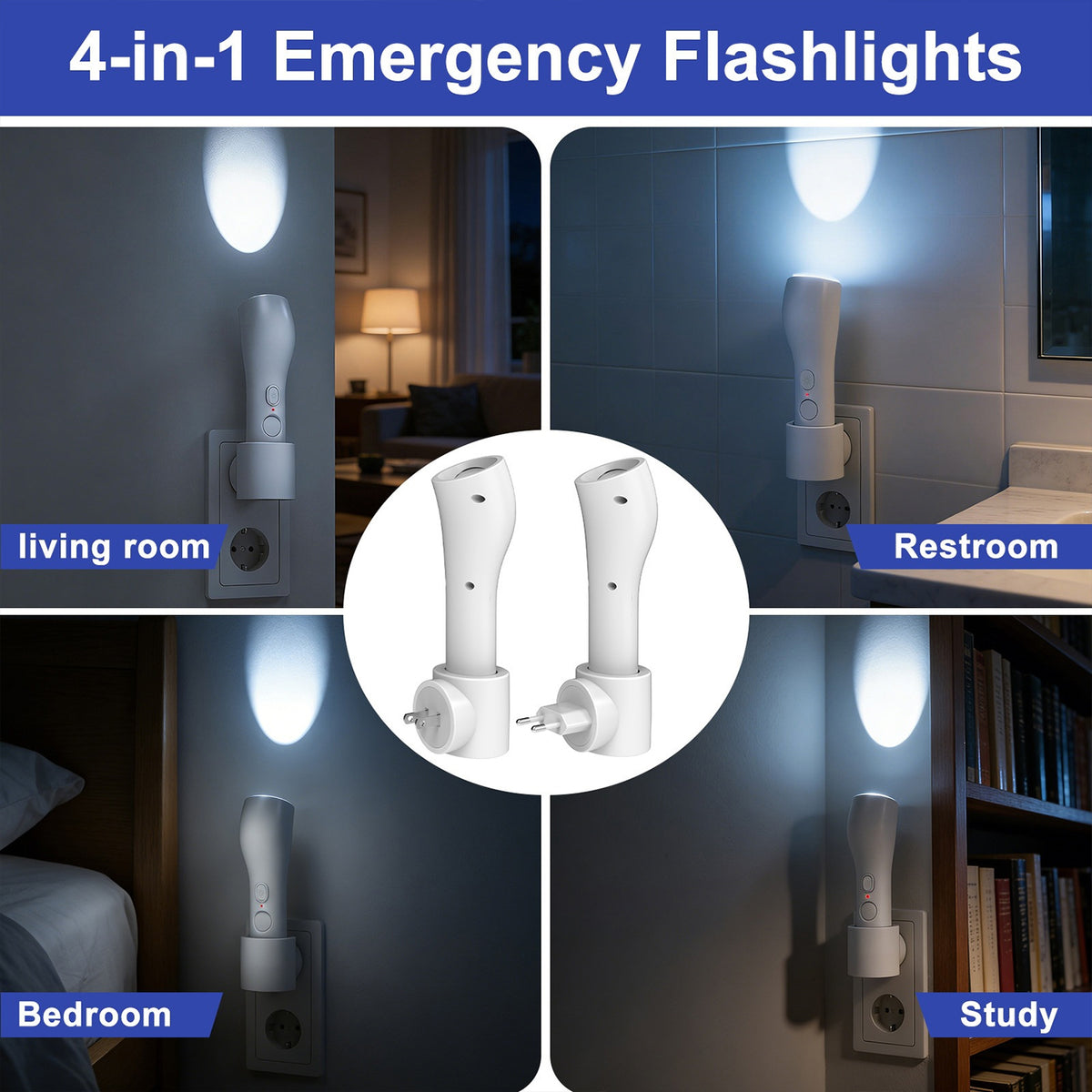 Rechargeable motion-sensor light with flashlight