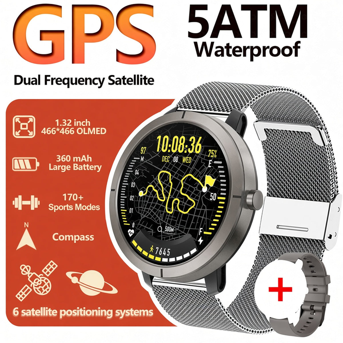 Smart GPS Sports and Health Watch