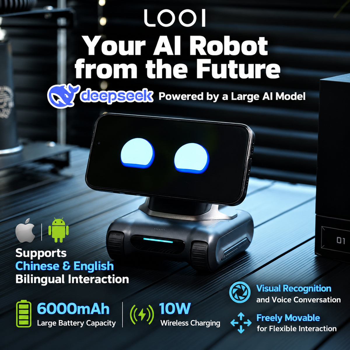 AI-powered interactive desktop robot