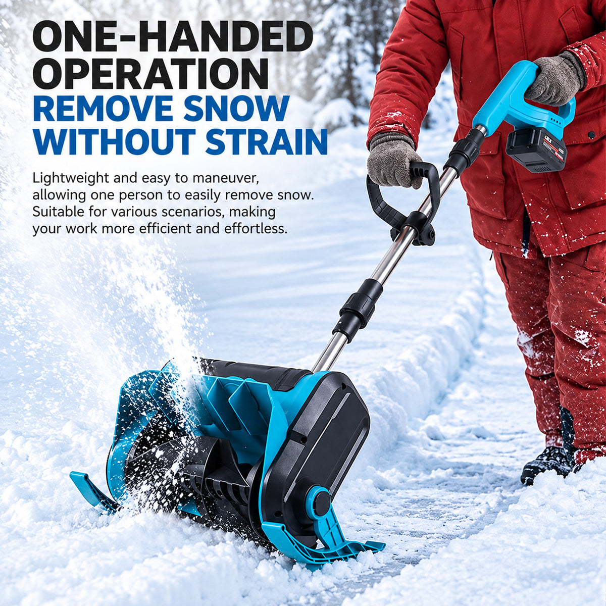 Electric walk-behind snow blower