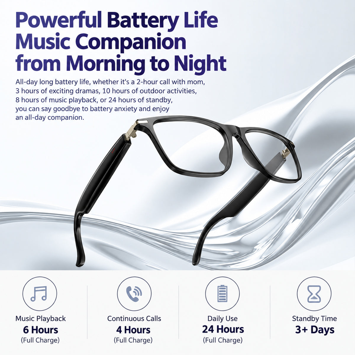 AI-powered smart Bluetooth glasses
