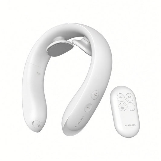 Smart Neck Massager with Heat & EMS Pulse – Compact