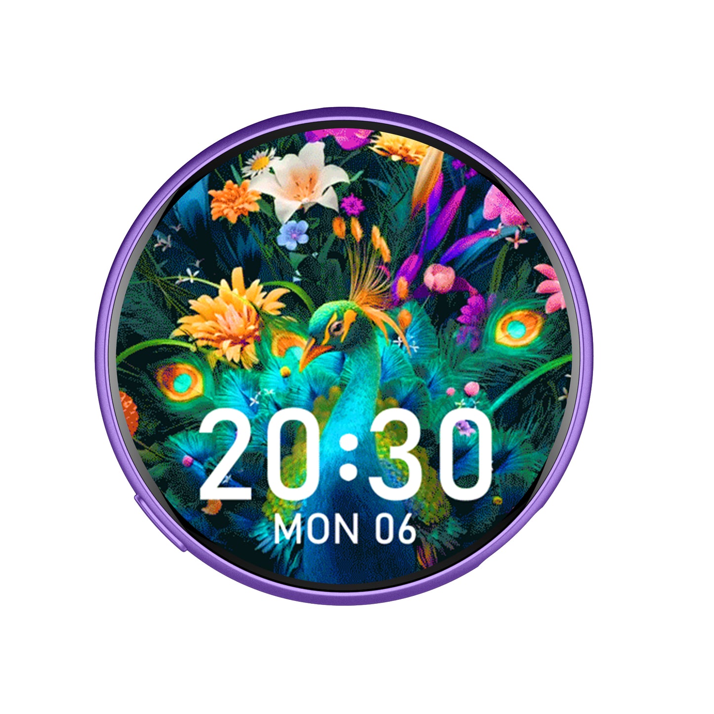 Portable Digital E‑Badge Customizable Picture Display Rechargeable Round E‑Badge for Collection & Gift