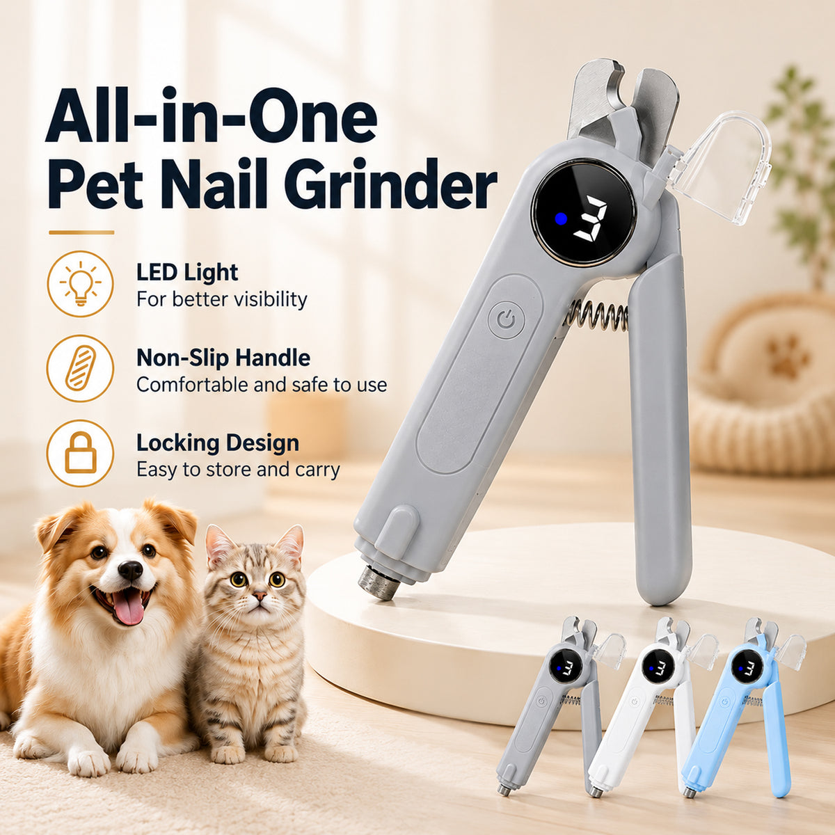 2-in-1 Electric Pet Nail Trimmer