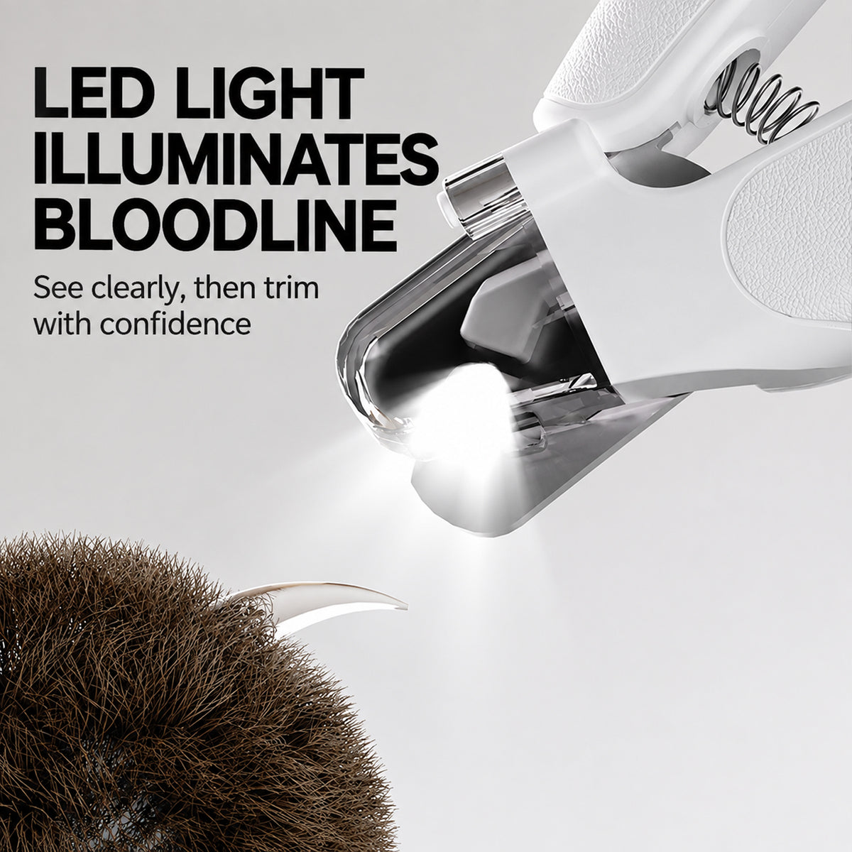 2-in-1 LED Cat Nail Grinder with Bloodline Safety Light