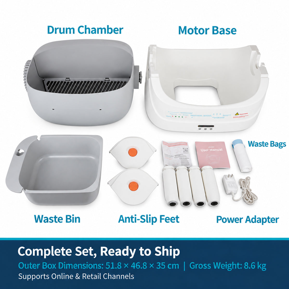 Automatic Cat Litter Box Semi-Open Smart