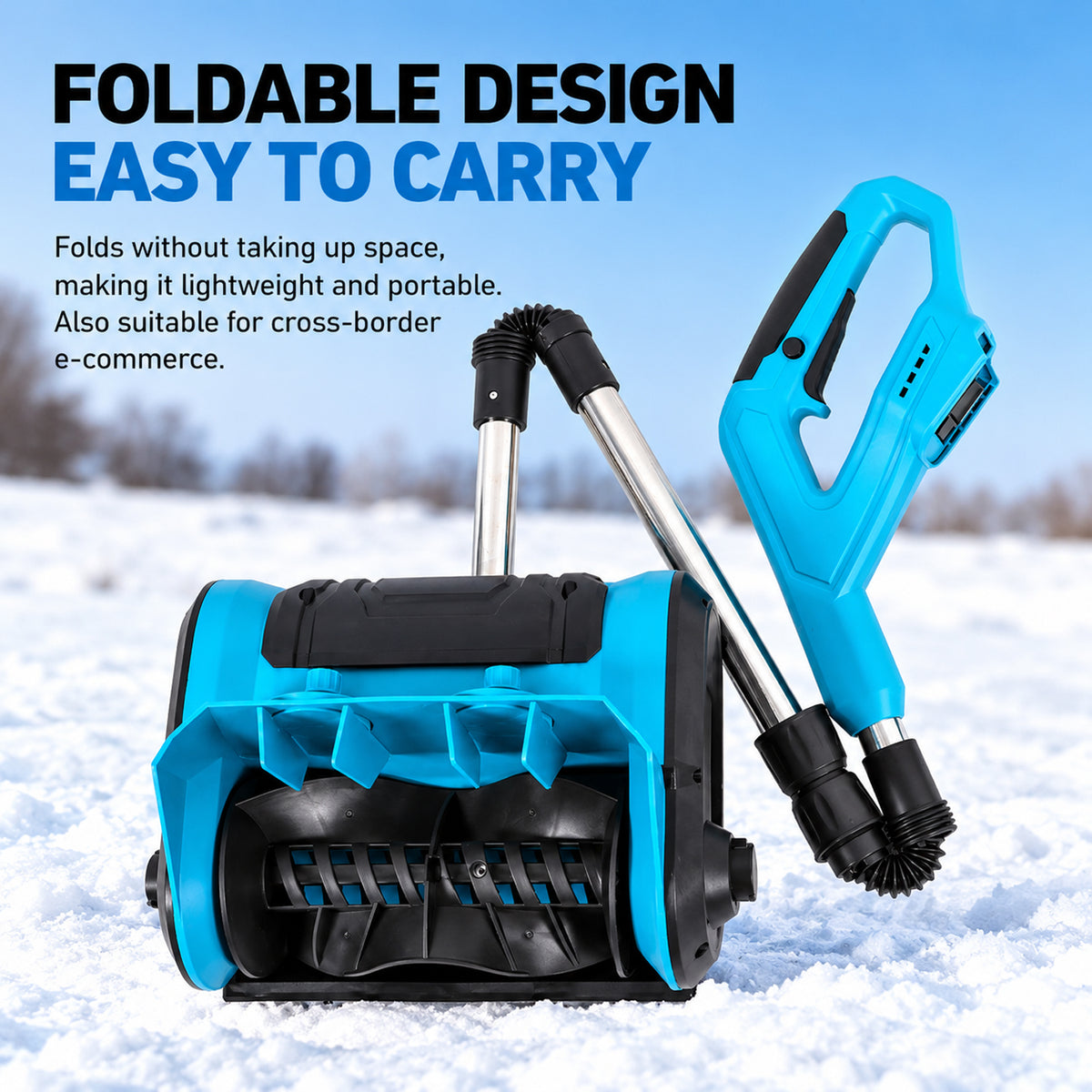 Electric walk-behind snow blower