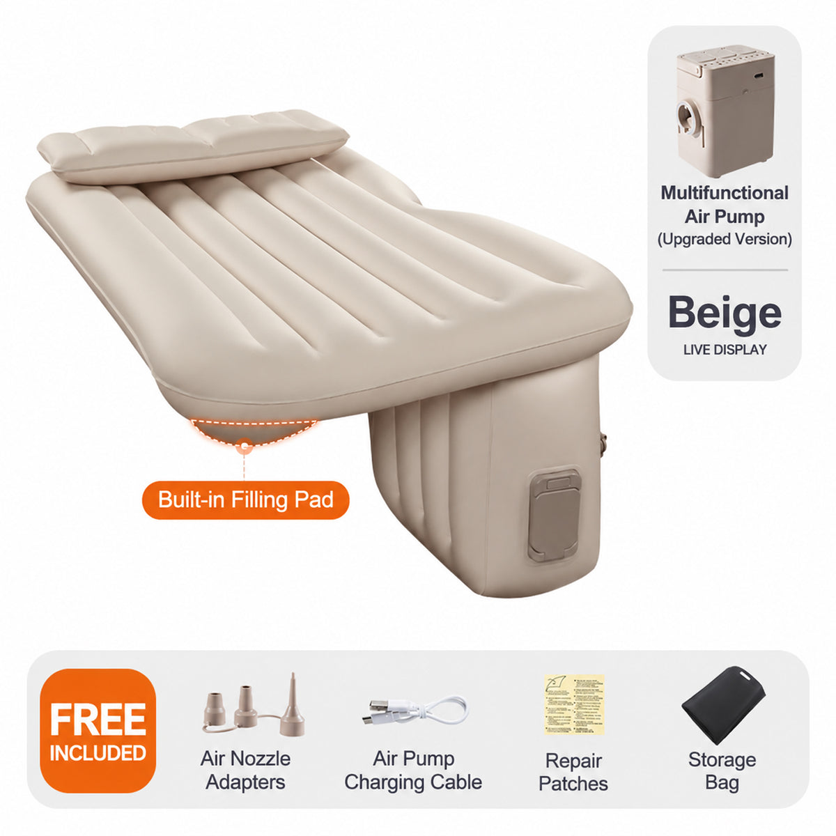 Portable Inflatable Car Bed
