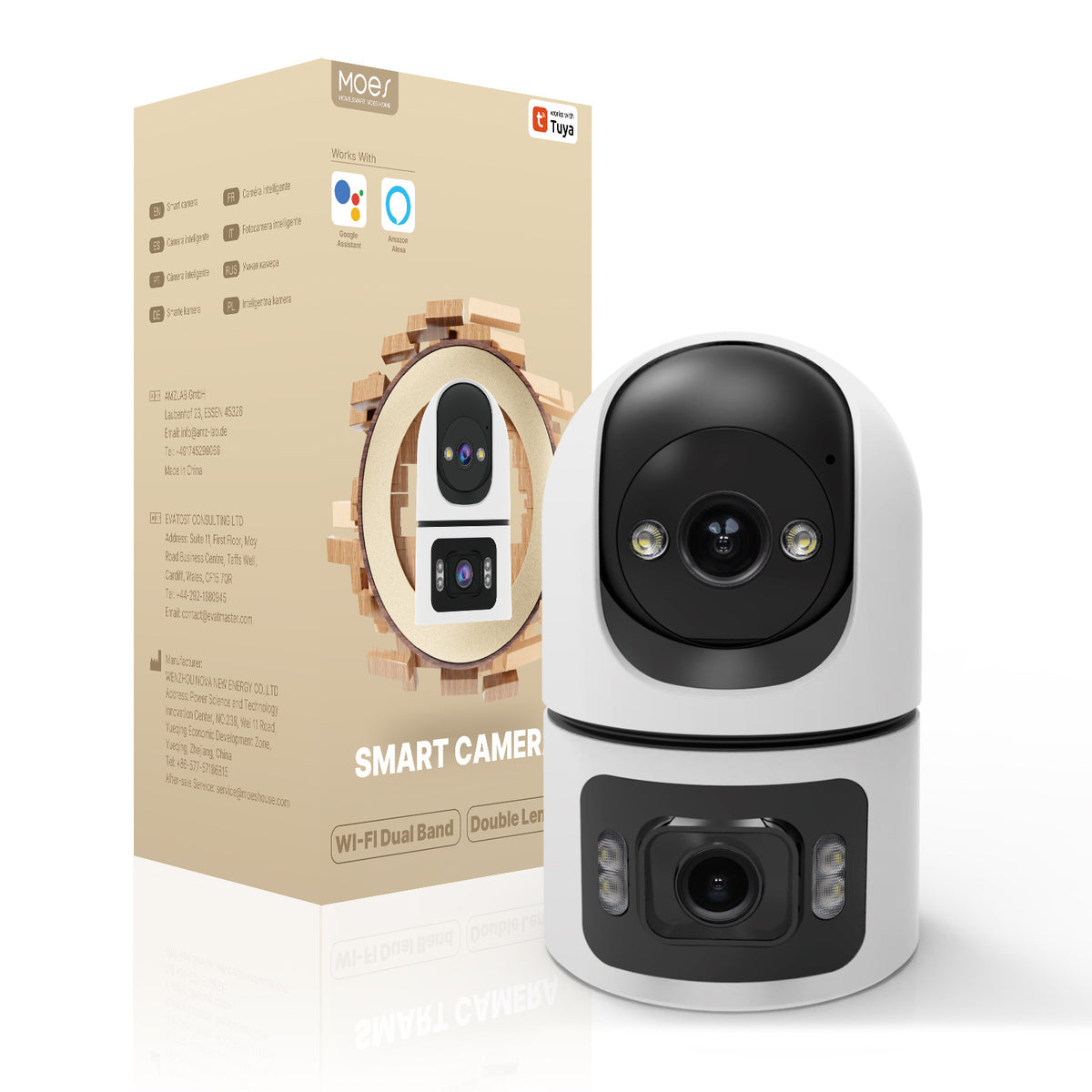 4MP WiFi 6 Dual Lens 360° Indoor Security Camera