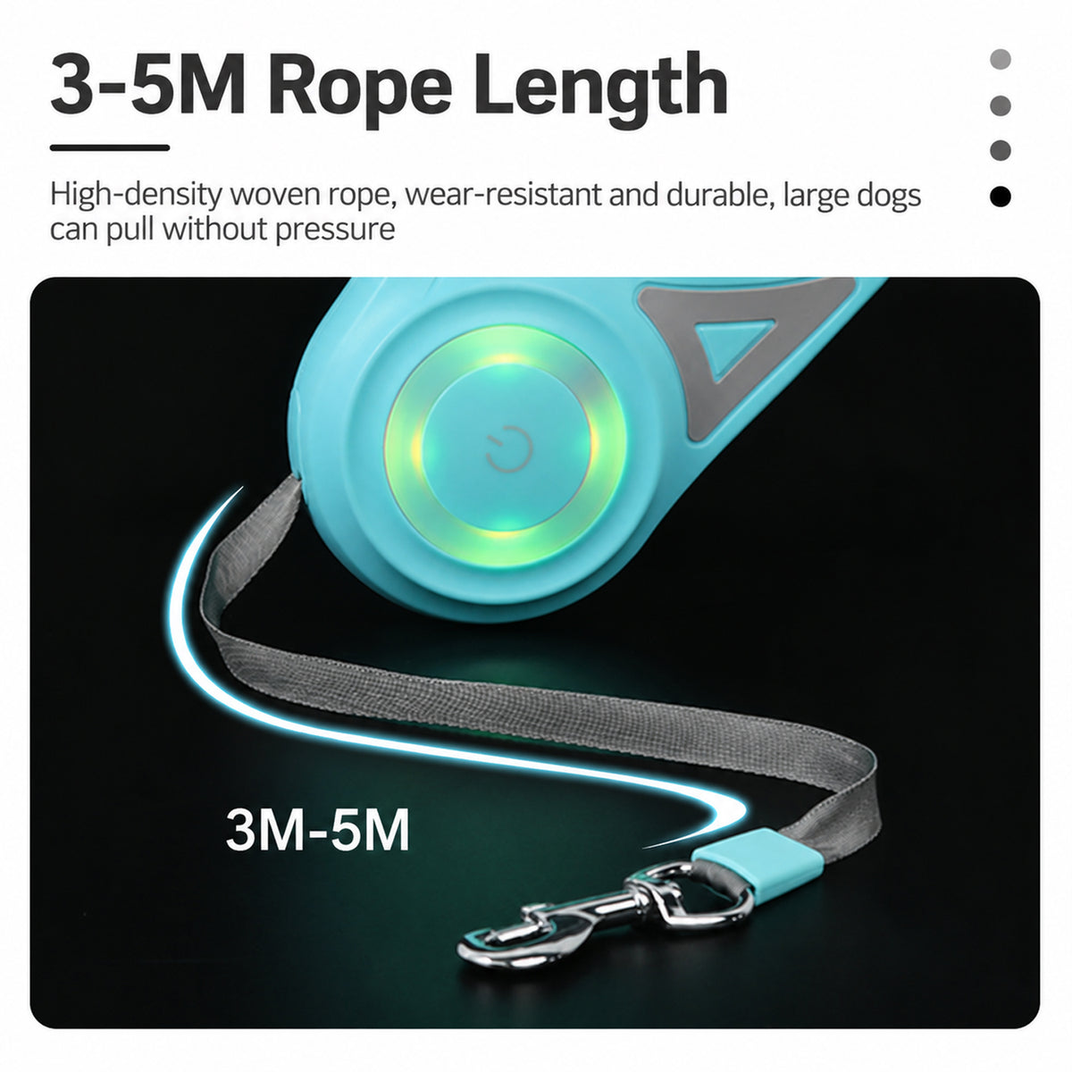 Retractable Pet Leash with Light