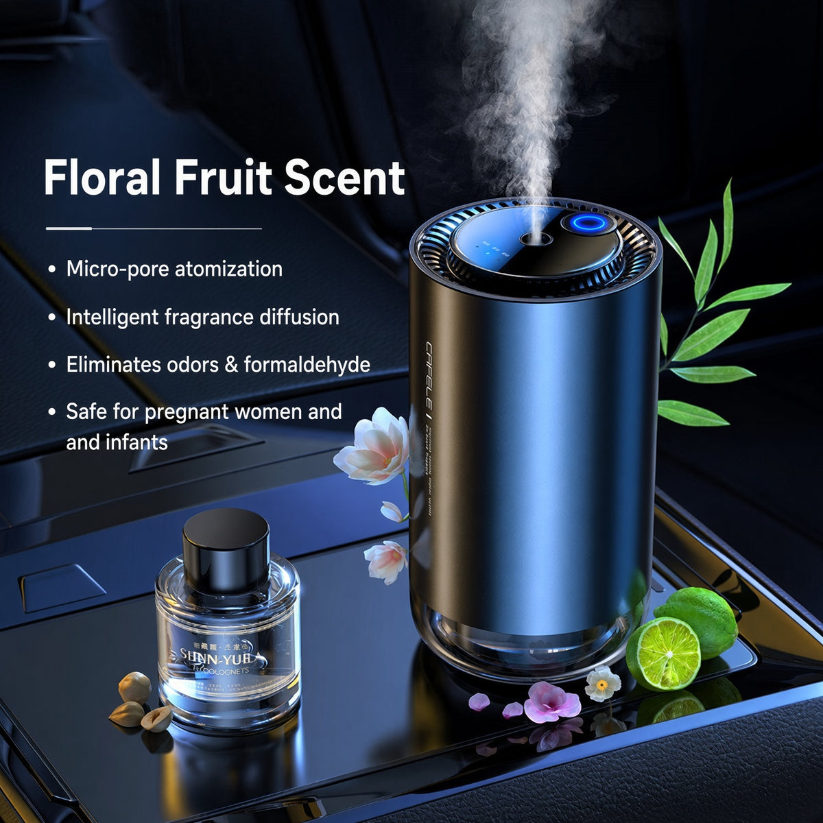 Smart Car Air Freshener with Auto Mist Diffuser