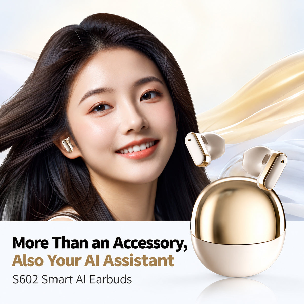 Wireless Bluetooth Earbuds with AI Smart Translation