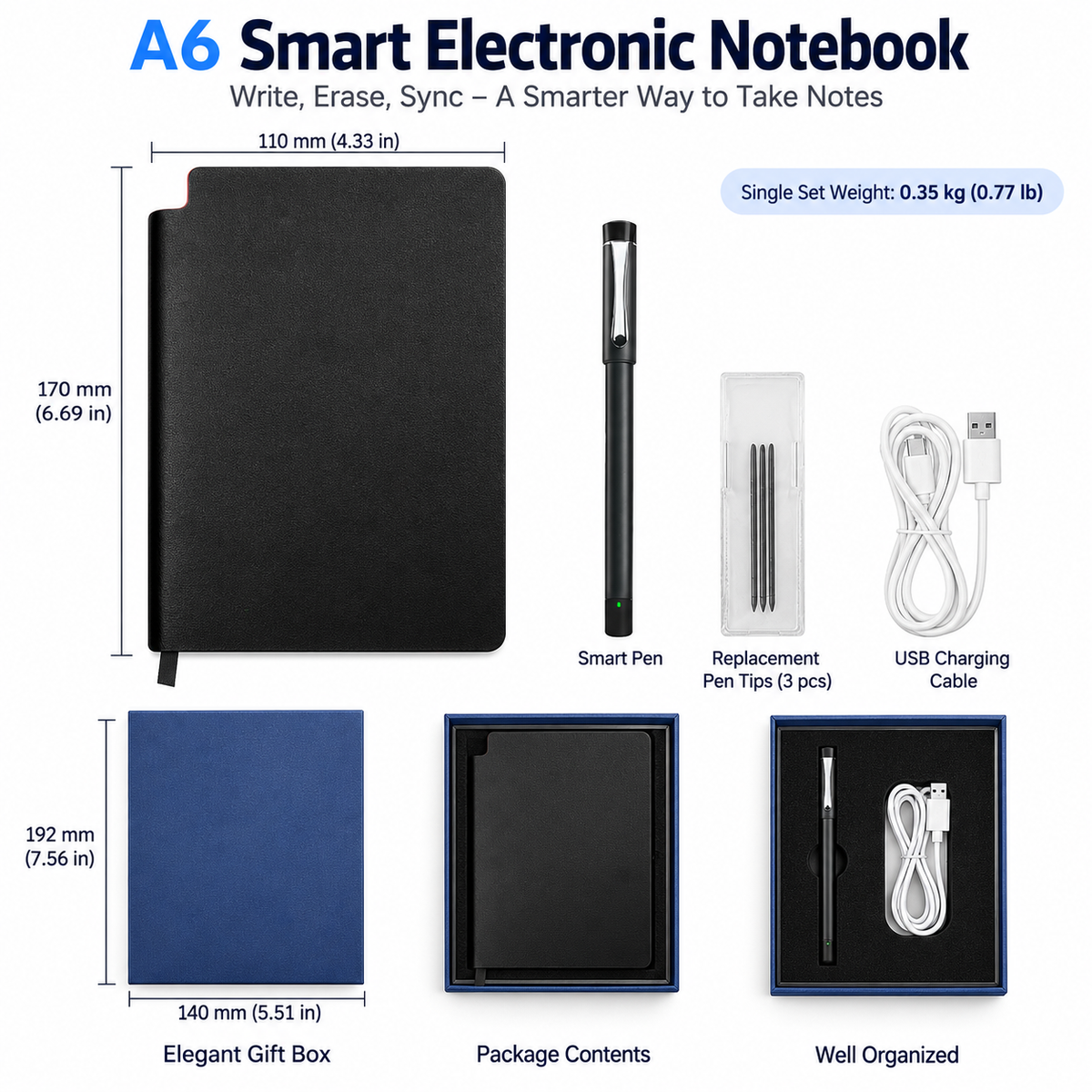 Smart Reusable Notebook with Handwriting Sync