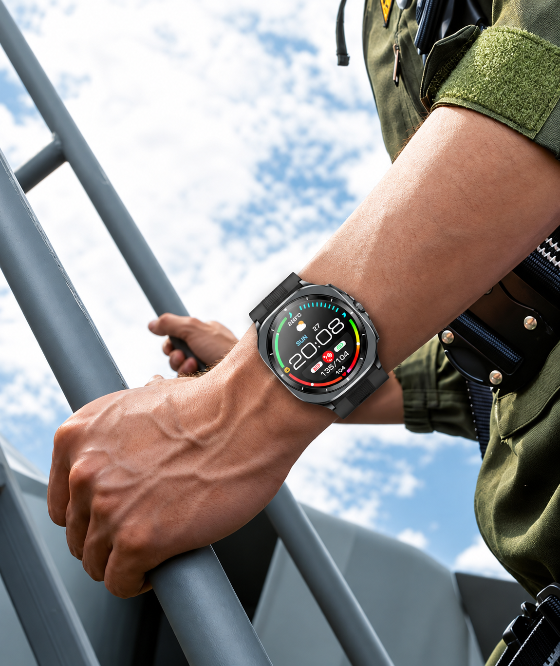 Smart Watch with Bluetooth Calling, NFC & Health Tracking