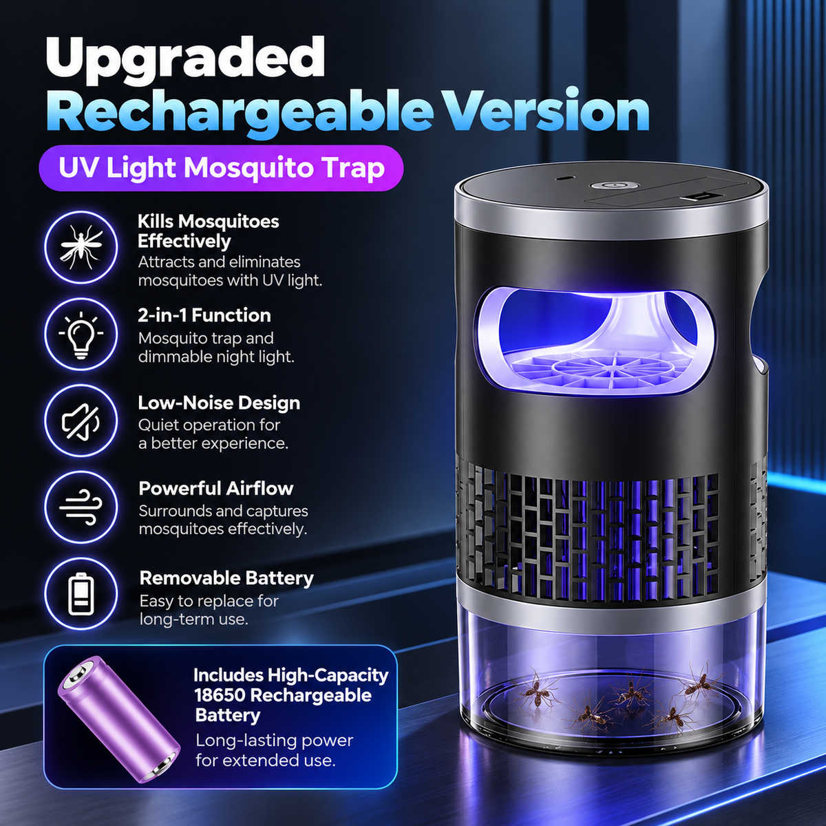 UV Electric Mosquito Trap & Indoor Bug Zapper