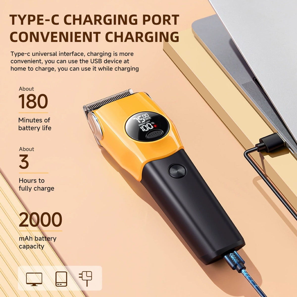 Smart Electric Clipper with Digital Display
