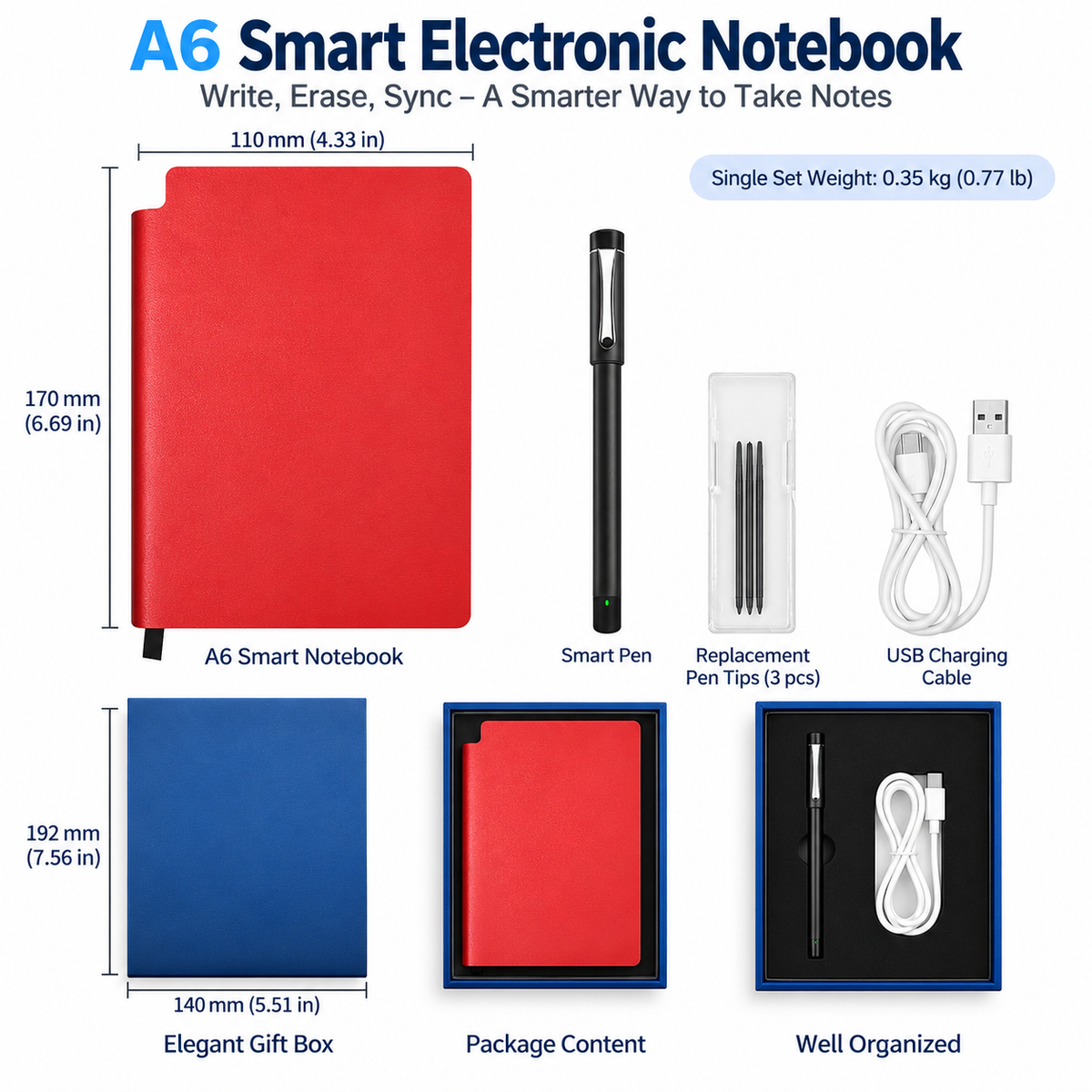 Smart Reusable Notebook with Handwriting Sync