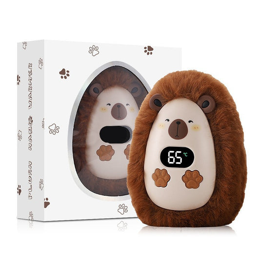Rechargeable Plush Hand Warmer with LED Display