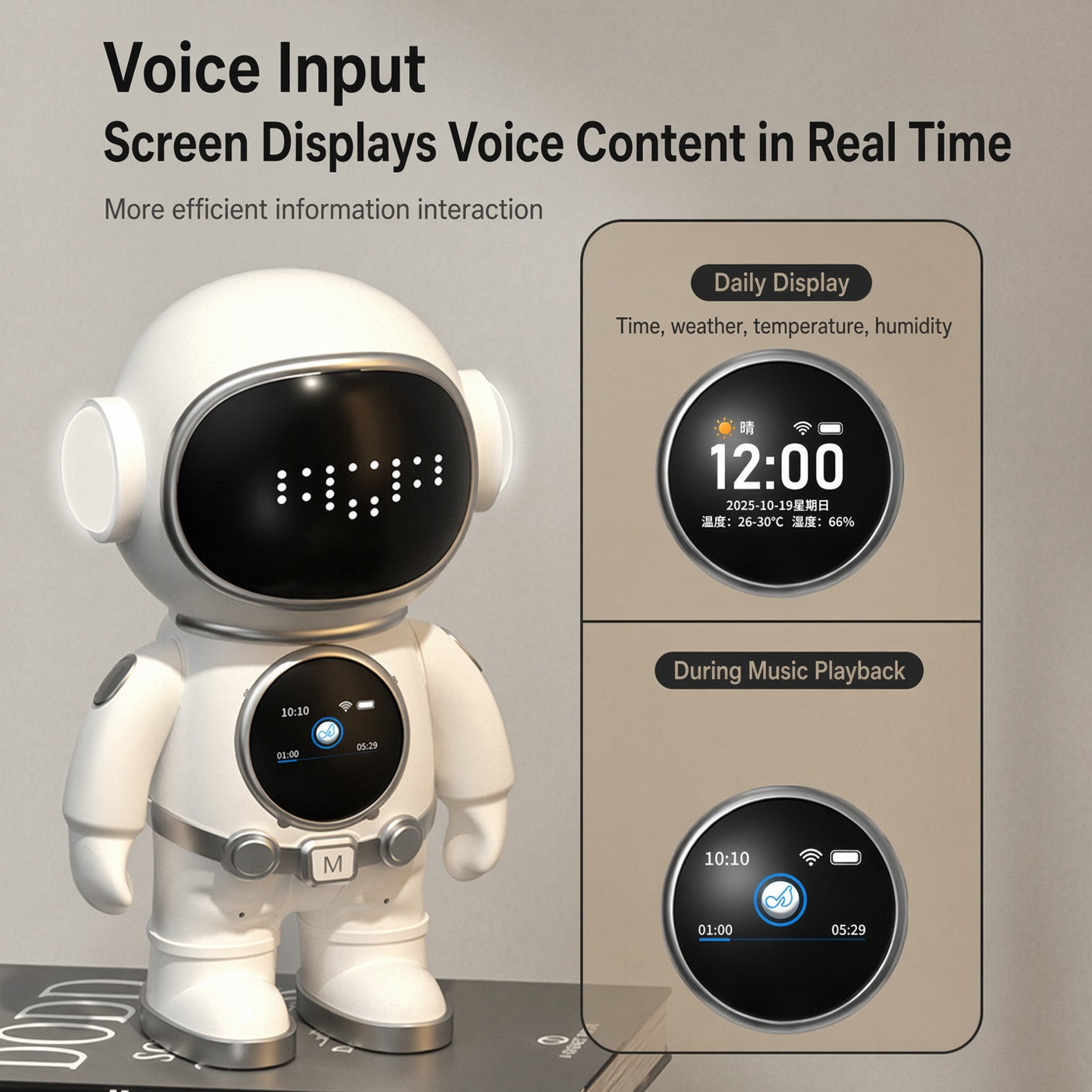 AI Chat Companion Speaker – WiFi Talk & Bluetooth Music