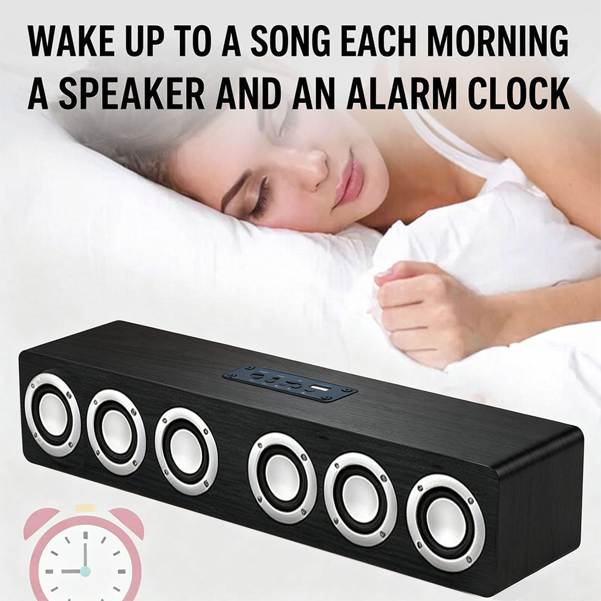 Portable AI Smart Bluetooth Speaker, Wireless Mini Speaker with TF Card Slot, Built‑in Battery for Home Outdoor Travel
