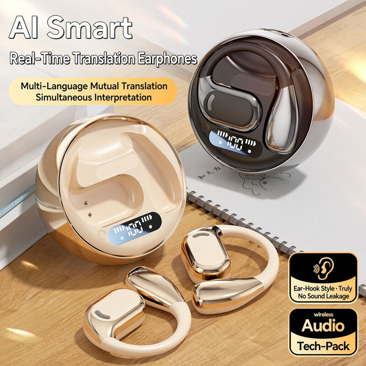 Smart Translating Ear-Hook Headphones