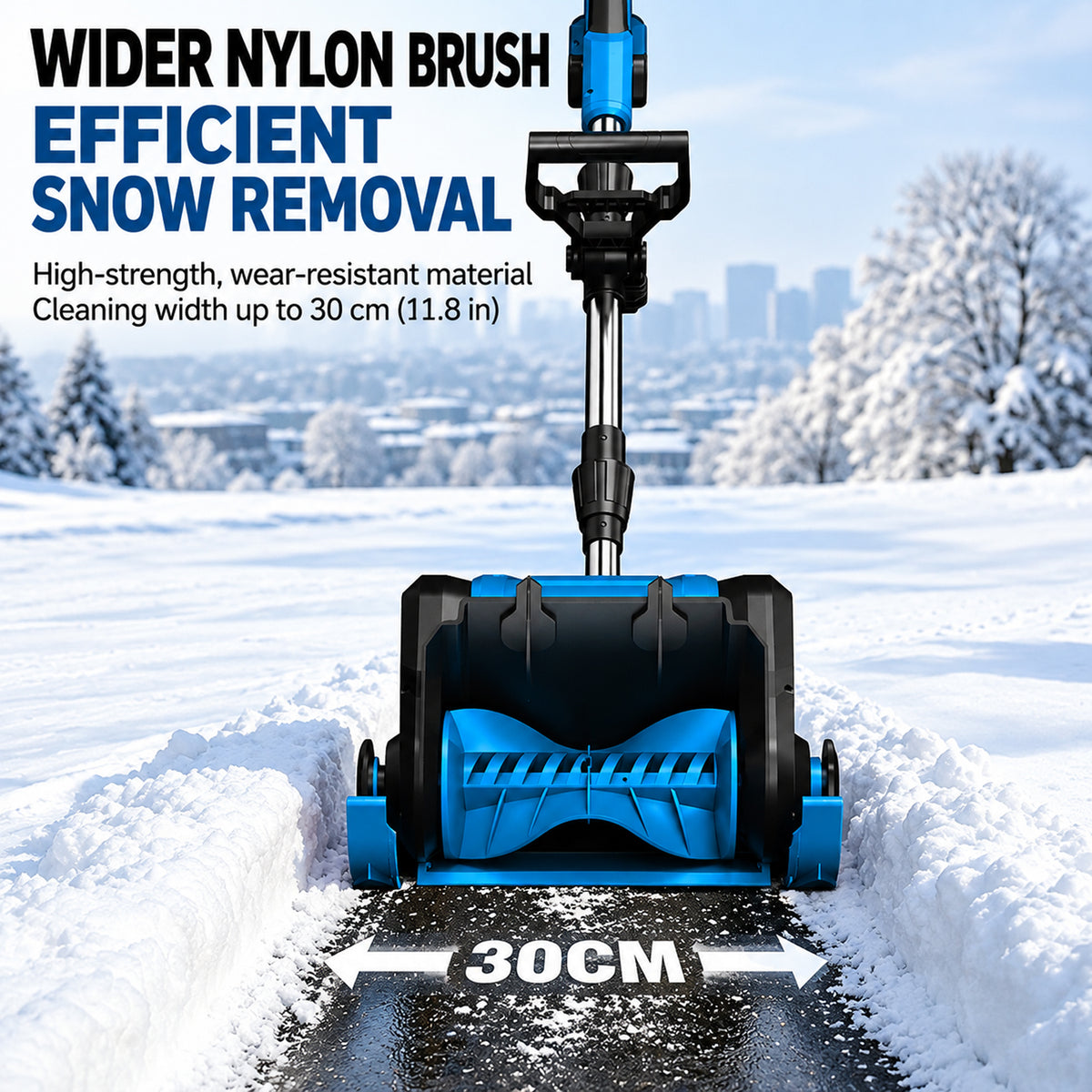 Compact cordless lithium-ion snow blower