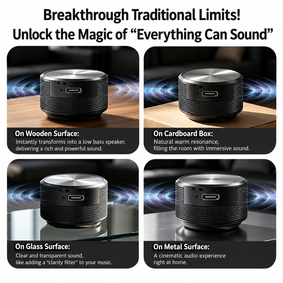 Bluetooth Speaker with Resonant Subwoofer