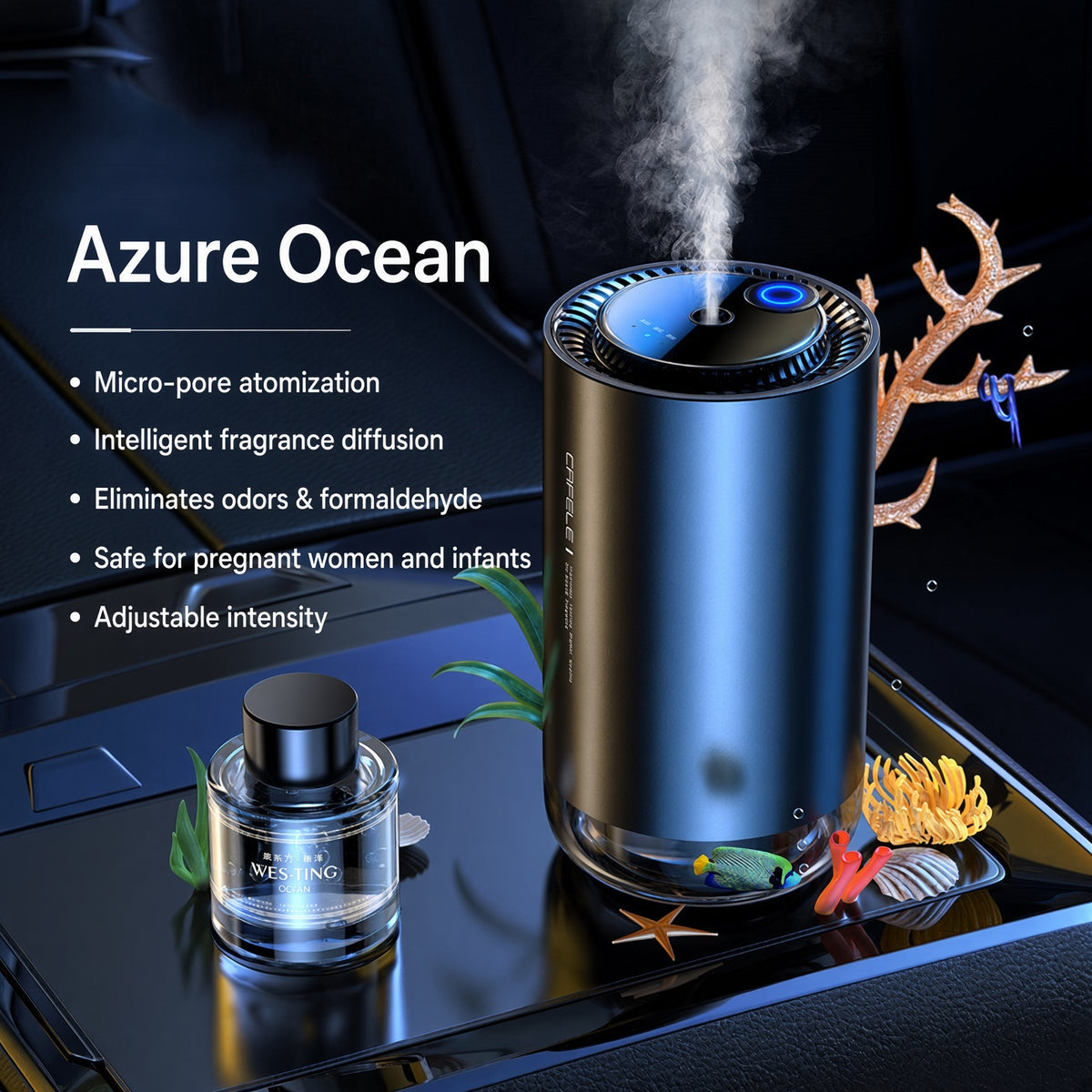 Smart Car Air Freshener with Auto Mist Diffuser
