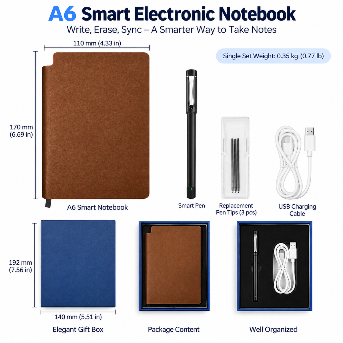 Smart Reusable Notebook with Handwriting Sync