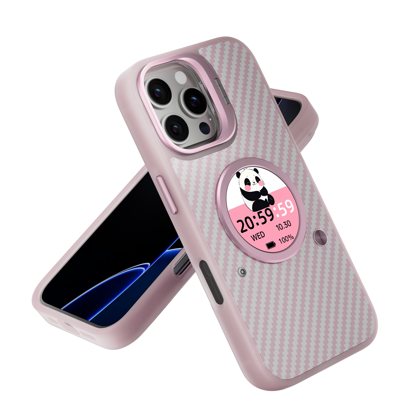 Smart Phone Case with 1.52" AMOLED Display, Bluetooth 6.0, Custom Wallpaper & Message Notifications, IP67 Waterproof, Magnetic Charging, for iPhone 13–17 Series