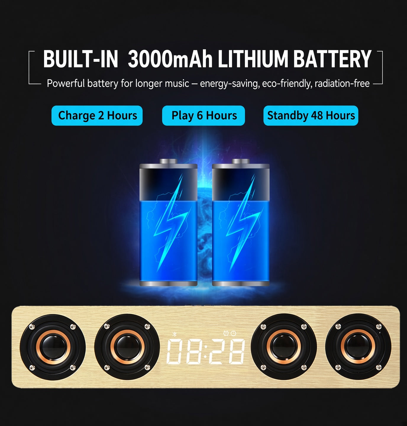 Portable AI Smart Bluetooth Speaker, Wireless Mini Speaker with TF Card Slot, Built‑in Battery for Home Outdoor Travel