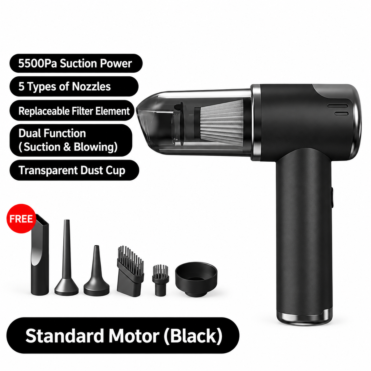 Cordless Car Vacuum & Air Blower